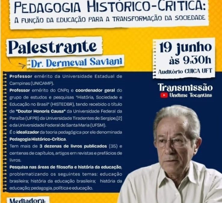Palestra Pedagogia Histórico-Crítica – 19/06